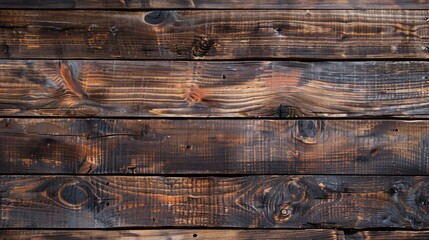 A close-up of a weathered wooden plank wall, with the grain and knots of the wood providing a rich, textured backdrop