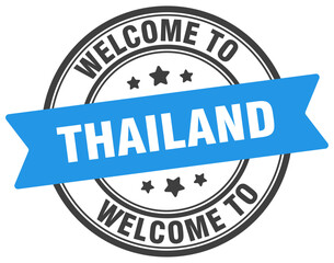 Welcome to Thailand stamp. Thailand round sign