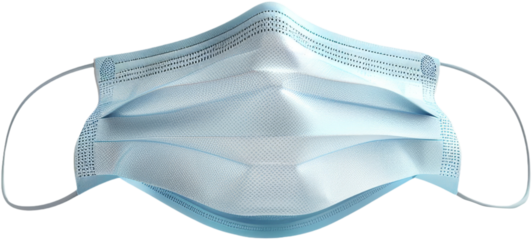 blue medical face mask clipart, png, transparent background, cut out background, di cut