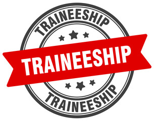 traineeship stamp. traineeship label on transparent background. round sign