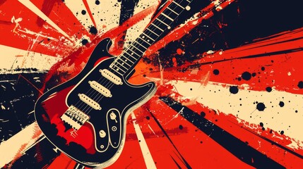 Rock music background. Rock poster. Background for music festival or concert poster or flyer, design template