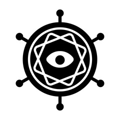 Download solid style icon of sacred geometry 