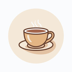 Obraz premium Minimalist Coffee Cup Design: Ideal for Modern Digital Marketing