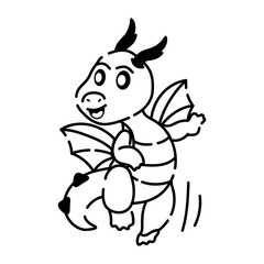Check this doodle icon of dancing dragon