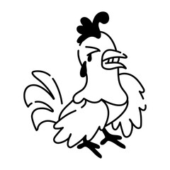 Check out doodle icon of crying chicken 
