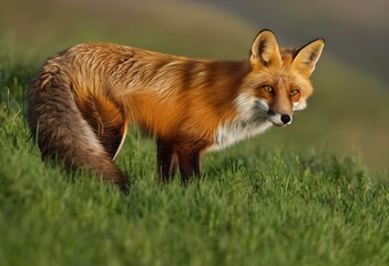 Obraz premium red fox in the wild