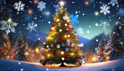 christmas tree and lights