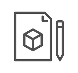 Abstract product related icon outline and linear vector.