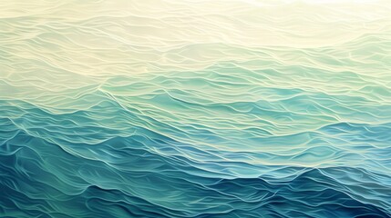 Obraz premium Abstract ocean waves in gradient blue and teal hues, creating a serene and calming effect. Perfect for backgrounds and artworks.