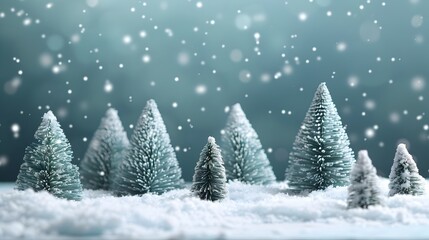 Fototapeta premium Winter Wonderland Backdrop for Holiday Season Product Presentation