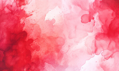 Fototapeta premium Delicate watercolor background in red. Watercolor wallpaper. Colorful design texture. Ai generated 