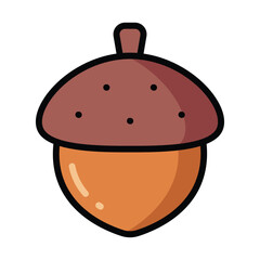 Simple Acorn colorful icon Illustration. The icon illustration can be used for websites, print templates, presentation templates, illustrations, etc
