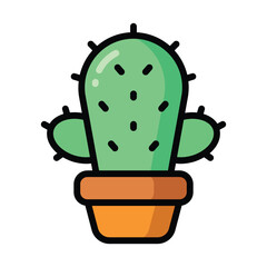 Simple Cactus colorful icon Illustration. The icon illustration can be used for websites, print templates, presentation templates, illustrations, etc