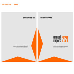 Annual Report Cover Template. Format A4.