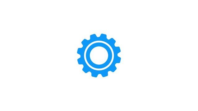 Settings icon animation isolated.
