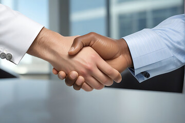 closeup handshake of business partners for teamwork of business