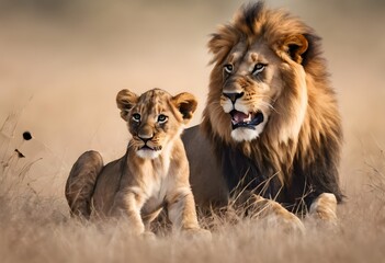 Obraz premium lion and lioness