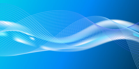 Blue Abstract Wave Lines Gradient Texture Background Wallpaper Graphic Design
