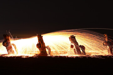 Night at Cadillac Ranch