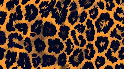 Vibrant Cheetah Pattern with Lush Textures and Contrasting Colors