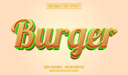 burger editable text effect