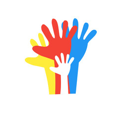 Fototapeta premium autism hand logo