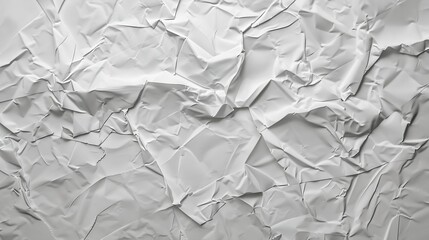 Obraz premium White wrinkled poster template Glued paper mockup Empty street art sticker mockup Urban glued advertising canvas : Generative AI