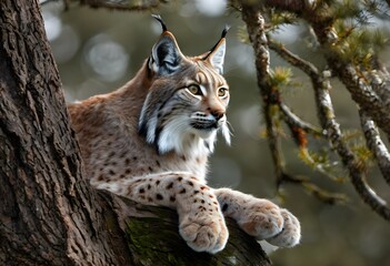 Fototapeta premium A Lynx in the woods