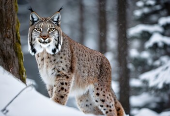 A Lynx in the woods