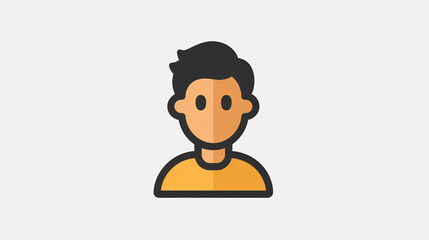 Simple icon of a person representing a public website user on a white background