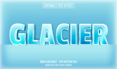 glacier editable text effect