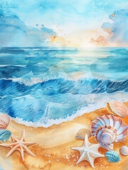 sea shells on the beach