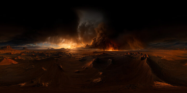 Alien landscape v7 VR 360 Spherical Panorama aerial view