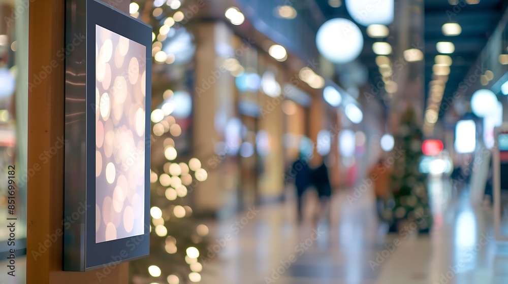Poster vertical ooh out of home poster display in retail environment advertising digital screen in shopping