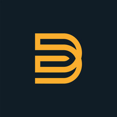 Abstract letter logo design. Flat vector logo design template