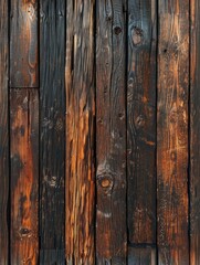 Naklejka premium Dark Wood Wall Texture Background
