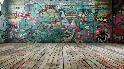 Graffiti art wall abstract background