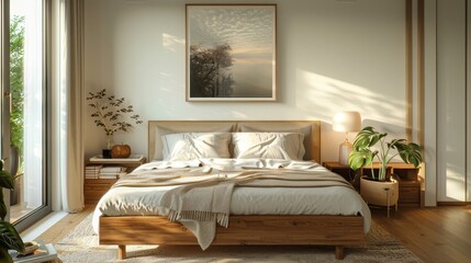 Cozy Sunlit Bedroom Interior