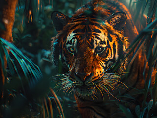 Majestic Tiger: Awe-Inspiring Close-up in Cinematic 8K Quality