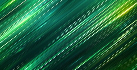Obraz premium Green abstract background with blurred lines and gradient for eco concept, sustainable development era of future design