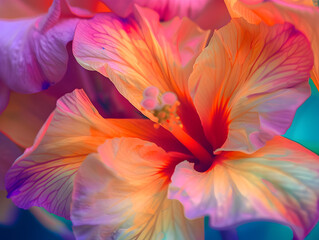 Fototapeta premium Vibrant Blossom: Close-up Macro Shot of a Blooming Flower in Lush Garden, 8K Resolution Beauty