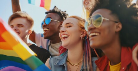 Fototapeta premium LGBTQ Youth Living Their Truth at School During Pride Month