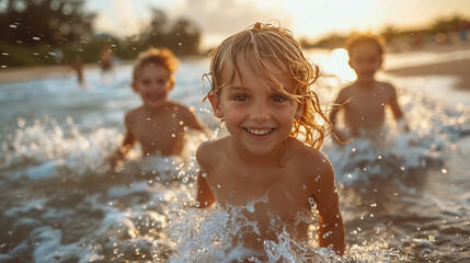 Obraz premium family photo from summer vacation