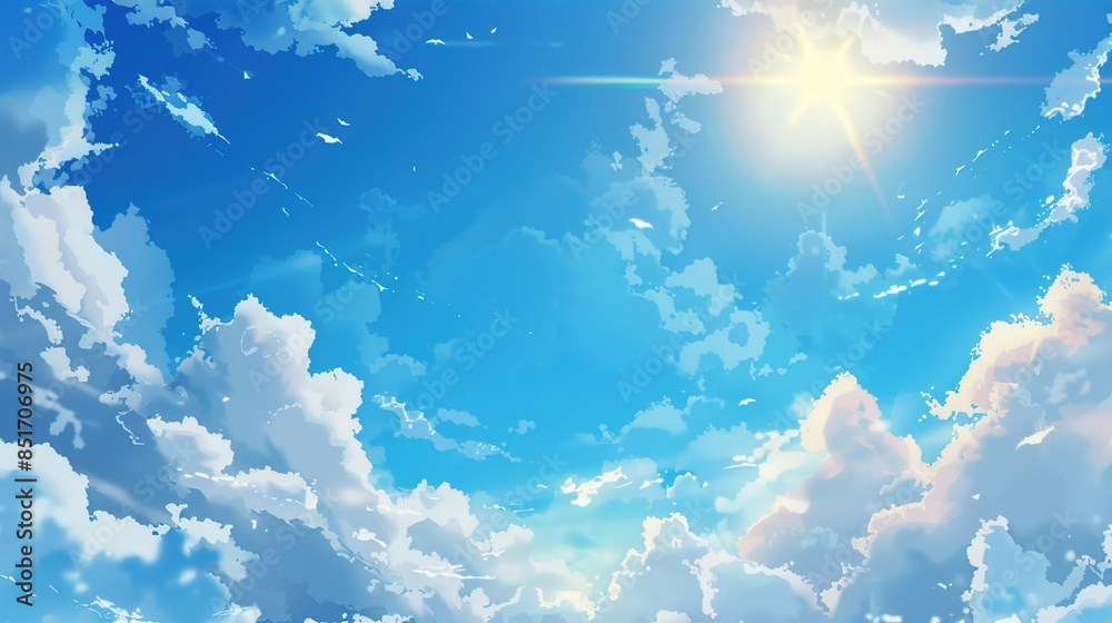 Wall mural Sunny sky wallpaper