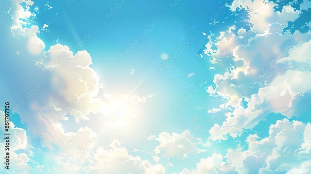 Wall mural Sunny sky wallpaper