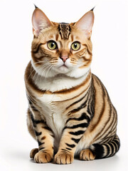 Close-up Portrait of a Striped Cat