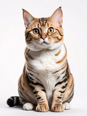 A Striking Tabby Cat with Golden Eyes