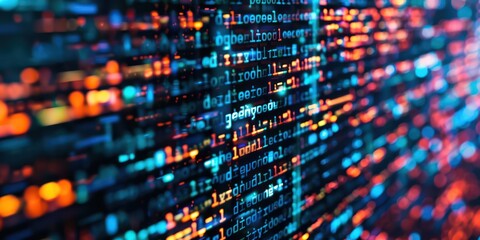 Obraz premium Data science and big data technology. Scientist computing, analysing and visualizing complex data set on computer. Data mining, artificial intelligence, machine learning, business analytics.