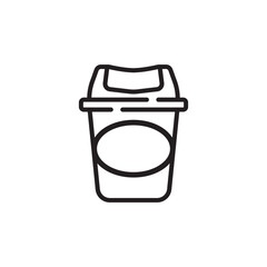Trash can symbol icon,design vector illustration template