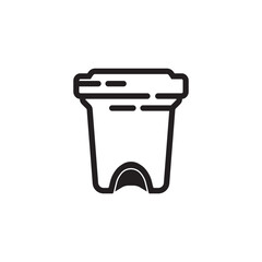 Trash can symbol icon,design vector illustration template